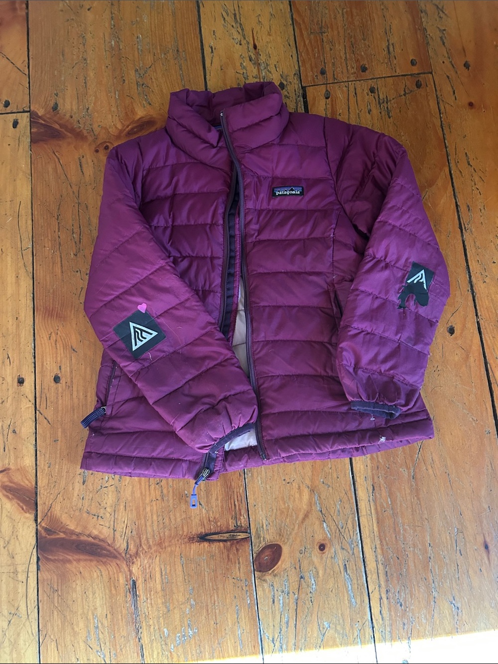 Patagonia Kids Puffer Jacket in Berry Plum